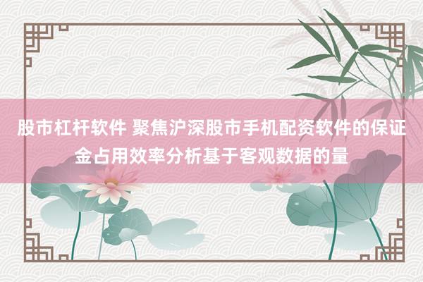 股市杠杆软件 聚焦沪深股市手机配资软件的保证金占用效率分析基于客观数据的量